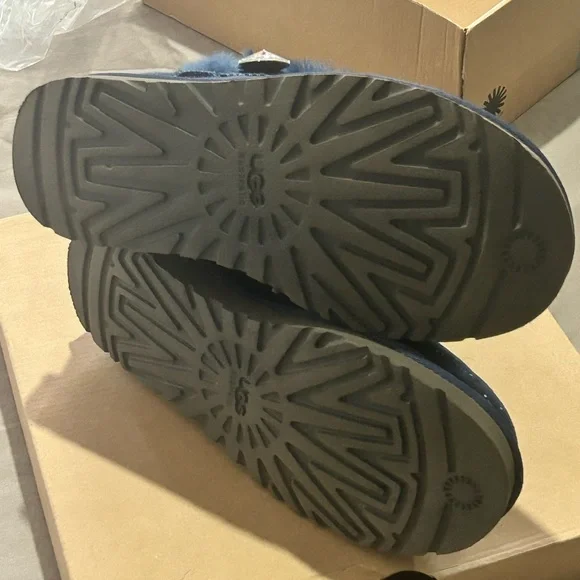 UGG mini Bailey button Swarovski bling navy boots - Picture 9 of 12